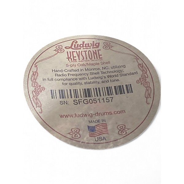 Used Ludwig 14X8 Keystone Snare Ebony Drum