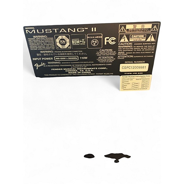 Used Fender Mustang II 40W 1x12 Guitar Combo Amp