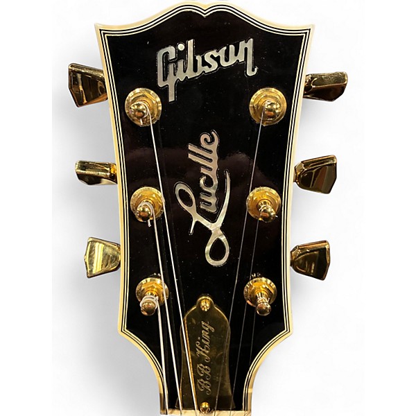 Vintage 1997 Gibson BB King Signature Lucille Black and Gold Hollow Body Electric Guitar