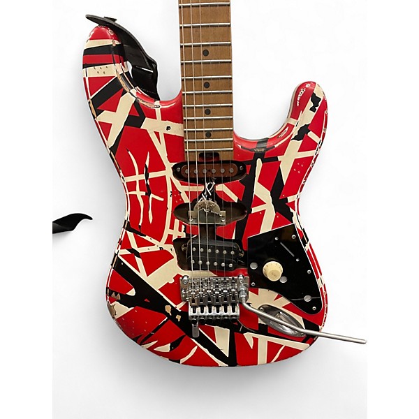 Used EVH Striped Series Frankie RED Solid Body Electric Guitar