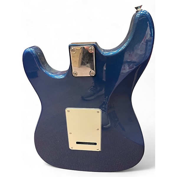 Used Baja S-Style Blue Sparkle Solid Body Electric Guitar