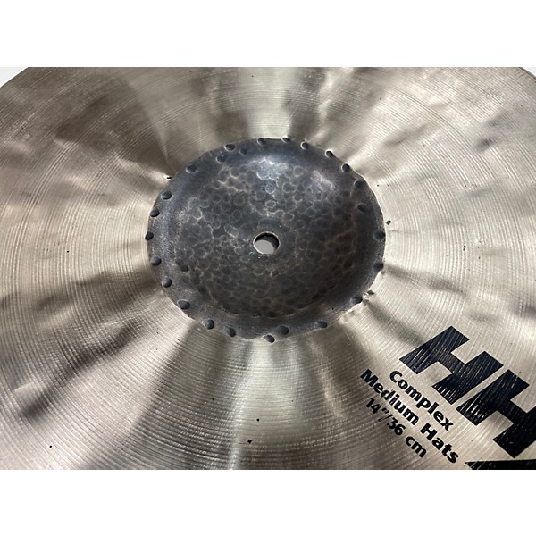 Used SABIAN 14in HHX complex medium hats Cymbal