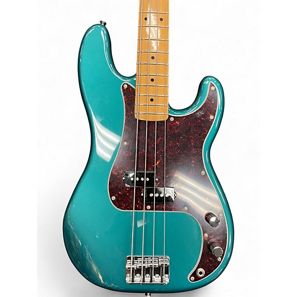 Used Fender Precision Bass Player II  Ocean Turquoise Electric Bass Guitar