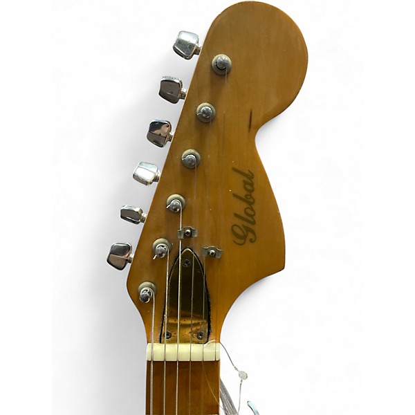 Used Global Strat 2 Tone Sunburst Solid Body Electric Guitar
