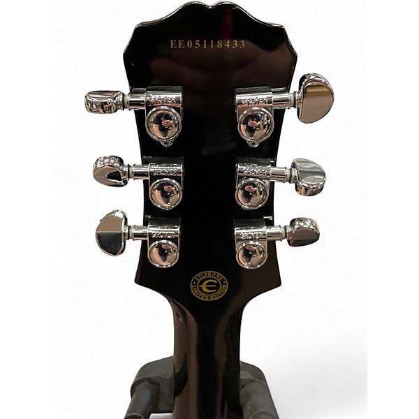 Used Epiphone Les Paul Classic QUILT Black Solid Body Electric Guitar