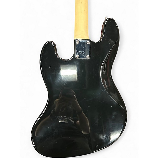 Used Ammon Double Cut Black Electric Bass Guitar