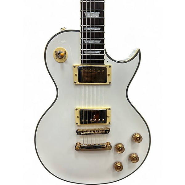 Used Vintage V100 Arctic White Solid Body Electric Guitar