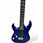 Used Ibanez GIO GRX70QA Left Handed Transparent Blue Solid Body Electric Guitar