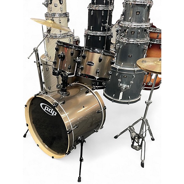 Used PDP by DW 4 Piece MAINSTAGE GOLD SPARKLE Drum Kit