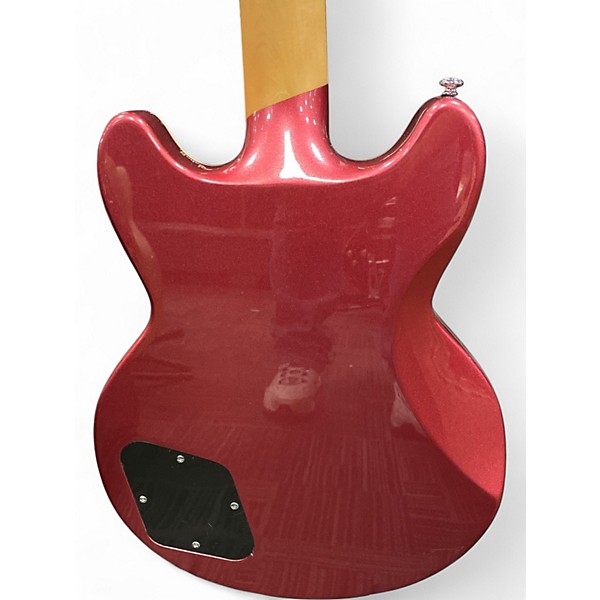 Used D'Angelico Premier Series Chrome Red Metallic Solid Body Electric Guitar