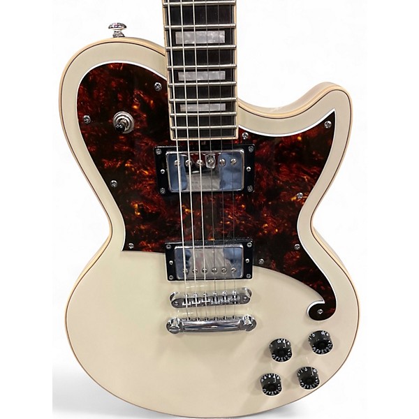 Used D'Angelico Premier Series White Solid Body Electric Guitar