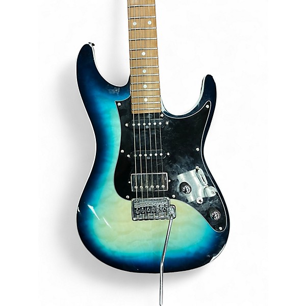 Used Ibanez AZ2491QM Ocean Blue Burst Solid Body Electric Guitar