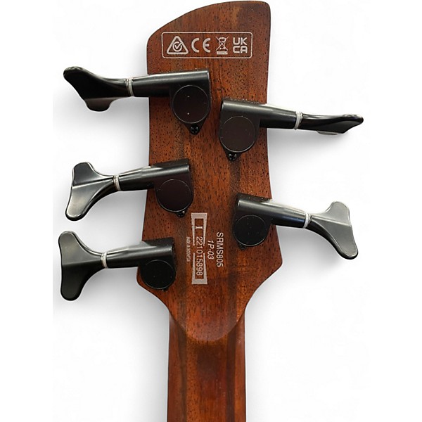 Used Ibanez SRMS805 BURL Electric Bass Guitar