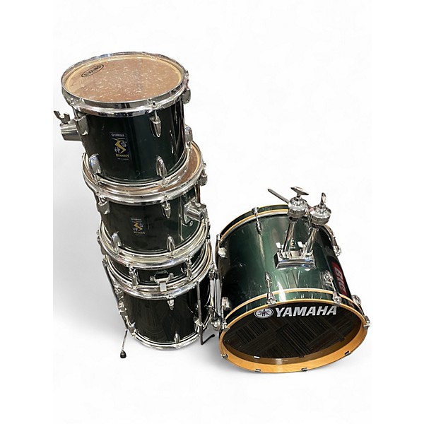 Used Yamaha 5 Piece RYDEEN SHELL PACK GREEN Drum Kit