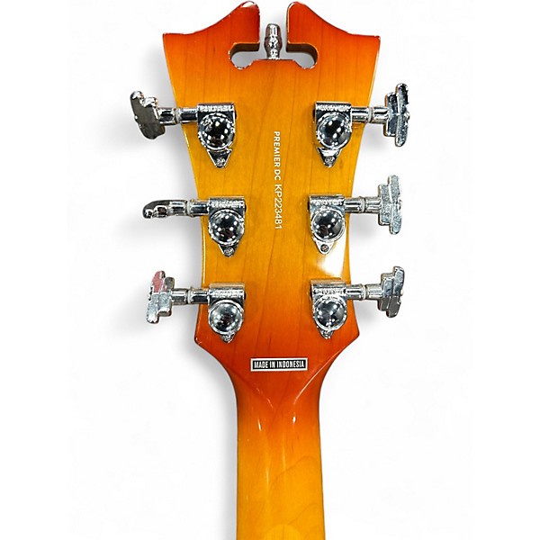 Used D'Angelico Premier DC XT Iced Tea Burst Hollow Body Electric Guitar