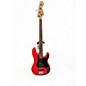 Used Squier Affinity PJ Bass Race Red Electric Bass Guitar thumbnail