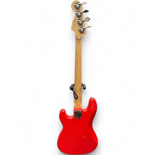 Used Squier Affinity PJ Bass Race Red Electric Bass Guitar