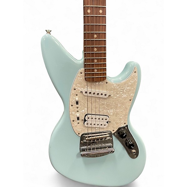 Used Fender kurt cobain signature jagstang Daphne Blue Solid Body Electric Guitar