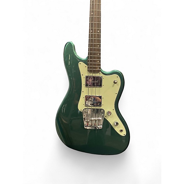 Used Squier Paranormal Rascal Bass HH Sherwood Green Electric Bass Guitar