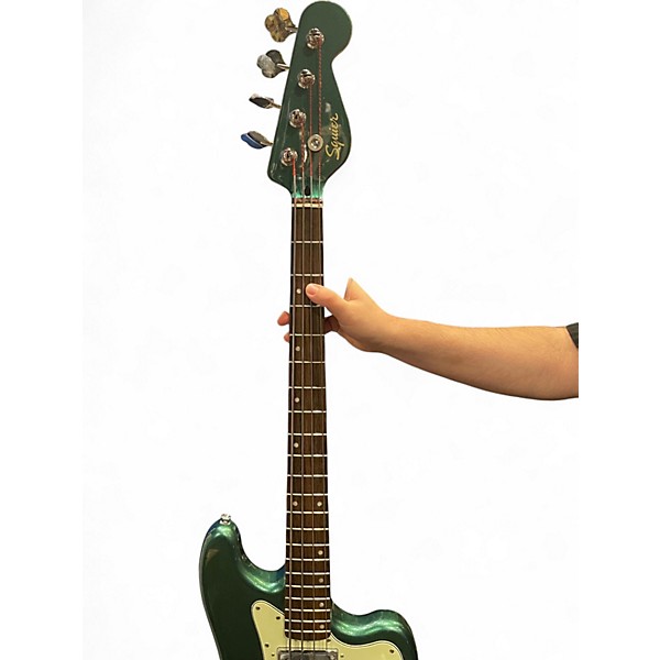 Used Squier Paranormal Rascal Bass HH Sherwood Green Electric Bass Guitar