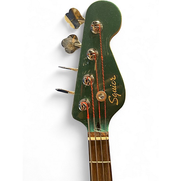 Used Squier Paranormal Rascal Bass HH Sherwood Green Electric Bass Guitar
