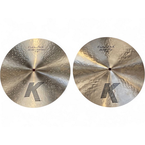 Used Zildjian 14in K Custom Dark Hi Hat Pair Cymbal