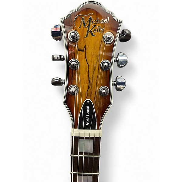 Used Michael Kelly Hybrid Special Spalted Maple Burst Hollow Body Electric Guitar