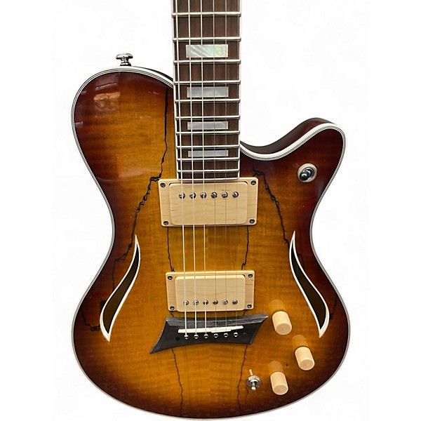 Used Michael Kelly Hybrid Special Spalted Maple Burst Hollow Body Electric Guitar