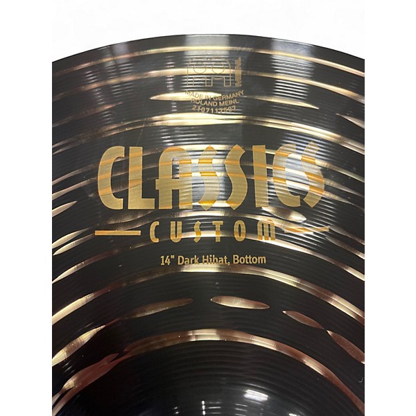 Used MEINL 14in Classics Custom Dark Hi Hat Pair Cymbal