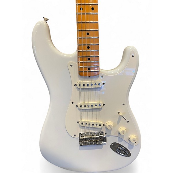 Used Fender ERIC JOHNSON STRATOCASTER White Blonde Solid Body Electric Guitar