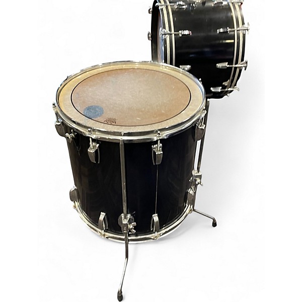 Used Ludwig 4 Piece 80'S CORTEX Black Drum Kit