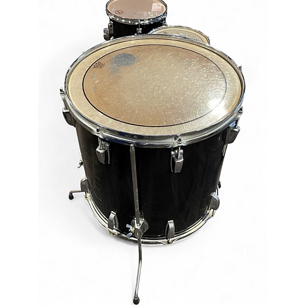 Used Ludwig 4 Piece 80'S CORTEX Black Drum Kit