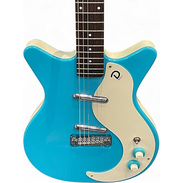 Used Danelectro NOS+ Seafoam Green Solid Body Electric Guitar