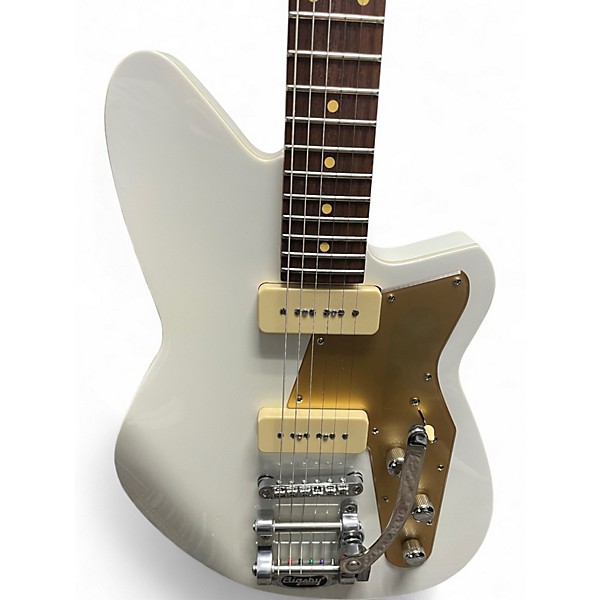 Used Reverend Jetstream 290 Bigsby Trans White Solid Body Electric Guitar