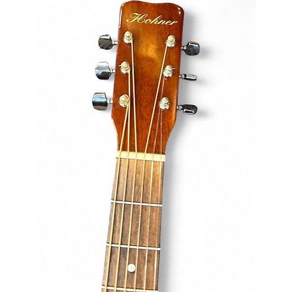 Used Hohner hw-300g Natural Acoustic Guitar