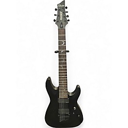 Used Schecter Guitar Research Damien 7 String Black Solid Body Electric Guitar