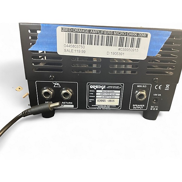 Used Orange Amplifiers Micro Dark 20W Tube Guitar Amp Head