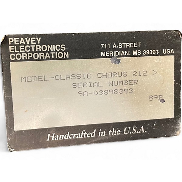 Vintage 1990s Peavey Classic Chorus 212 Guitar Combo Amp