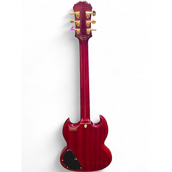 Used Epiphone G-400 DELUXE Trans Red Solid Body Electric Guitar