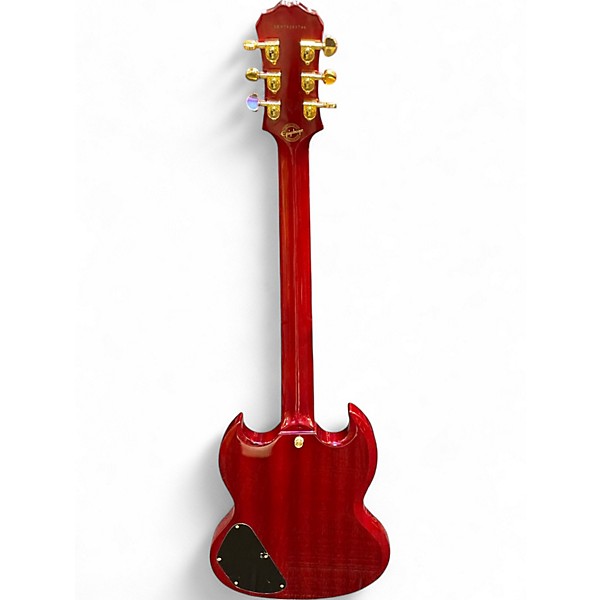 Used Epiphone G-400 DELUXE Trans Red Solid Body Electric Guitar