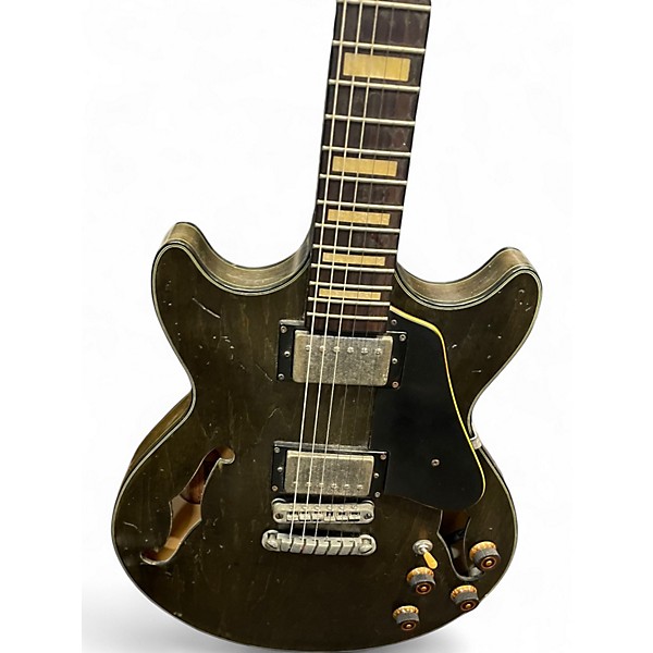 Used Ibanez AMV10A Trans Black Hollow Body Electric Guitar