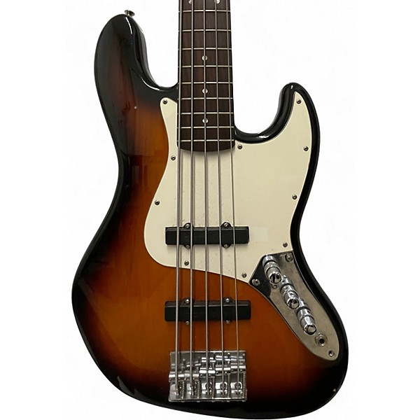 Used Squier Jazz Bass Deluxe 2 Color Sunburst Electric Bass Guitar