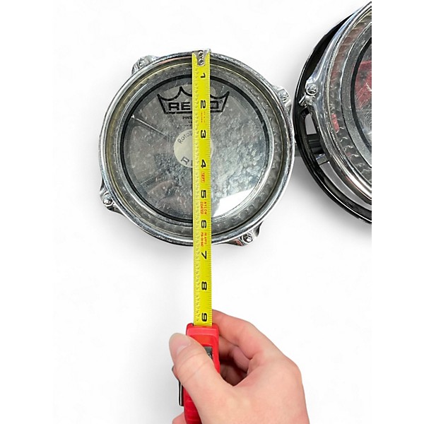 Vintage 1980s Remo 3 Piece Roto tom Black Drum