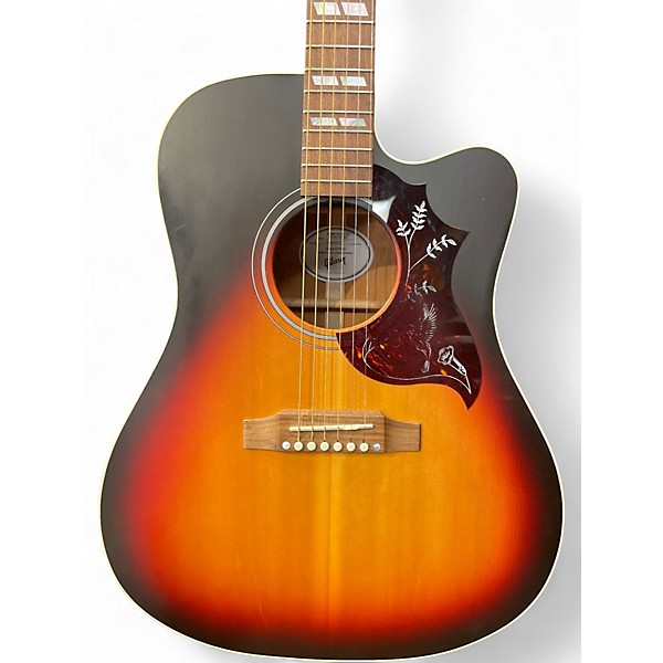 Used Gibson Hummingbird Studio EC tri burst satin Acoustic Electric Guitar