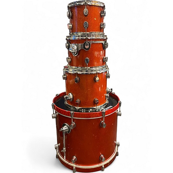 Used PDP by DW 4 Piece X7 series Red Sparkle Drum Kit