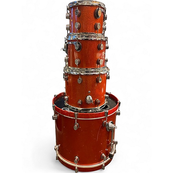 Used PDP by DW 4 Piece X7 series Red Sparkle Drum Kit