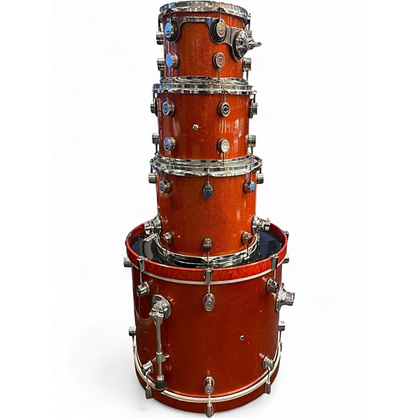 Used PDP by DW 4 Piece X7 series Red Sparkle Drum Kit