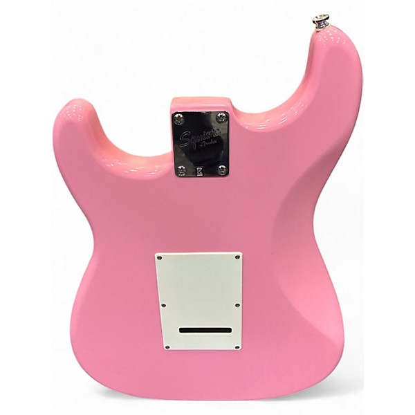 Used 2008 Squier Bullet Stratocaster Atomic Pink Solid Body Electric Guitar