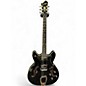 Used Hagstrom Viking Black Hollow Body Electric Guitar thumbnail