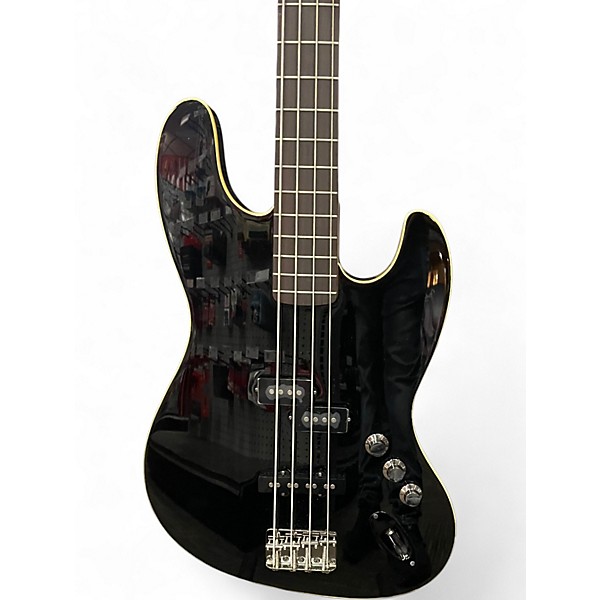 Used Fender Aerodyne 4-String Jazz Bass Black Electric Bass Guitar